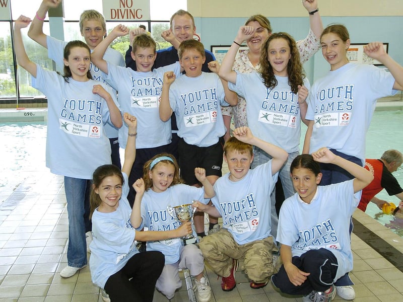 Scarborough Youth Swimmers cheer their success.
