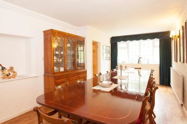 There is room to sit with family and eat in the breakfast kitchen, but for entertaining guests can use the formal dining room, which is grand room currently home to a 16 seater dining table.