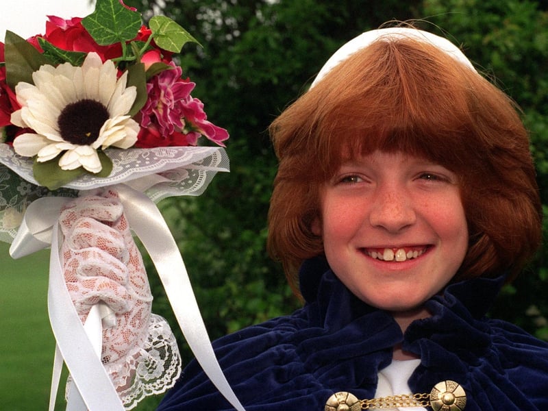 Lucy Wilcock was Queen for the day at Pudsey Carnival in May 1997.