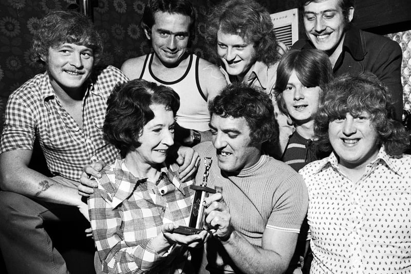 The winning team of the It's a Knockout tournament held at Poolstock in 1974.
