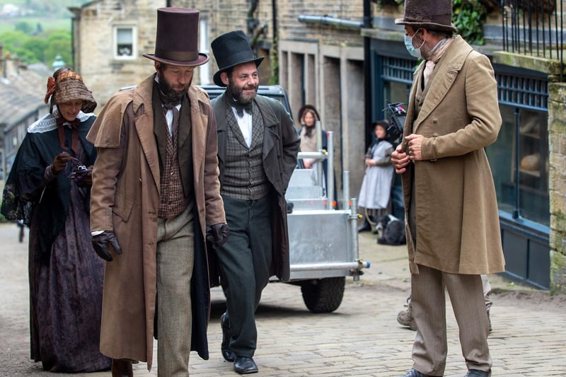 A film crew working on Emily have been spotted in Haworth, where the Wuthering Heights author lived for 28 years.