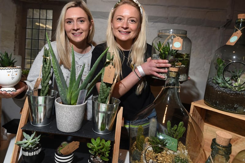 Sisters Sarah Miller and Nicola Byrne from Ribble Valley Botanist, at the Love Train Disco, organised by Crafty Vintage, held at Hoghton Tower.