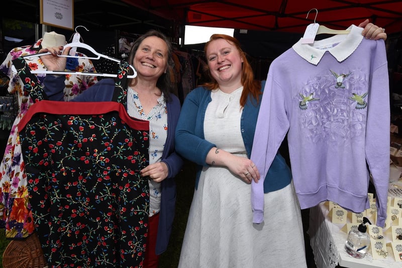 Liz Purkis and Jess Sykes from In The Vintage Closet stall.