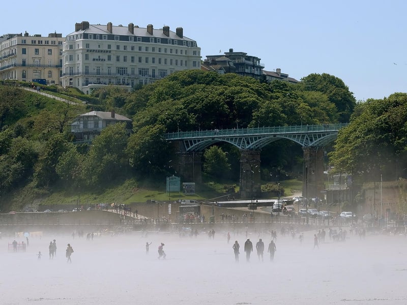 Sea fret rolls in.