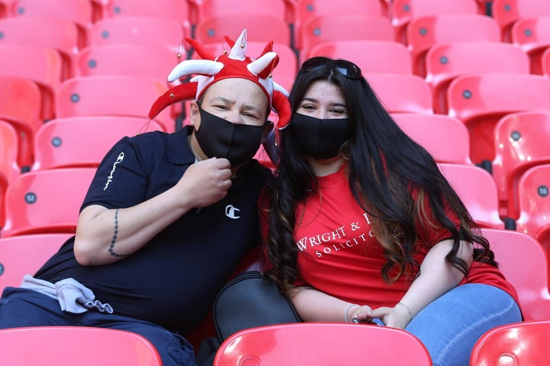 Morecambe fans at Wembley (Photo: Rob Newell/CameraSport)
