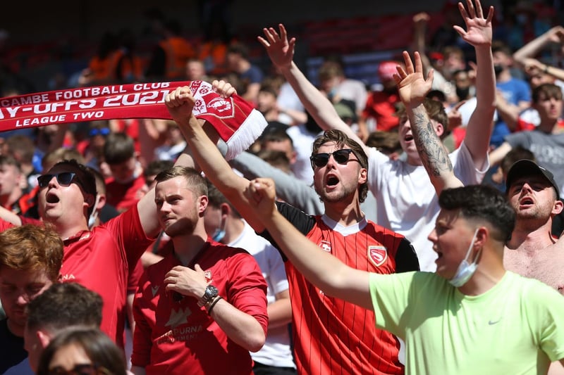 Morecambe fans at Wembley (Photo: Rob Newell/CameraSport)