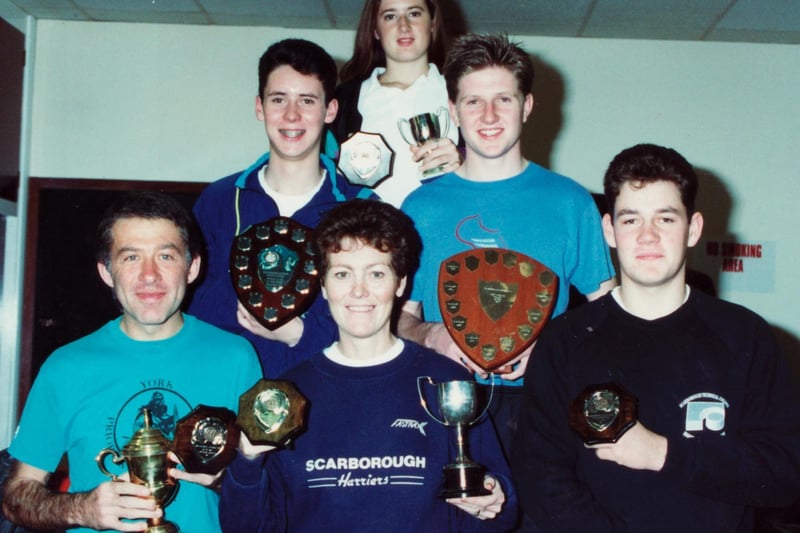Scarborough Harriers trophy winners in October 1991.