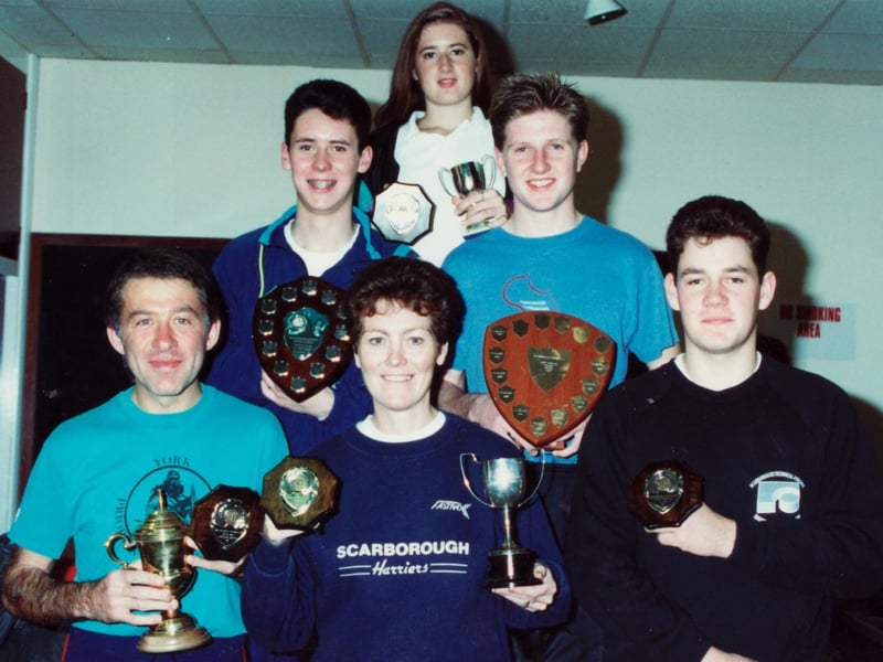 Scarborough Harriers trophy winners in October 1991.