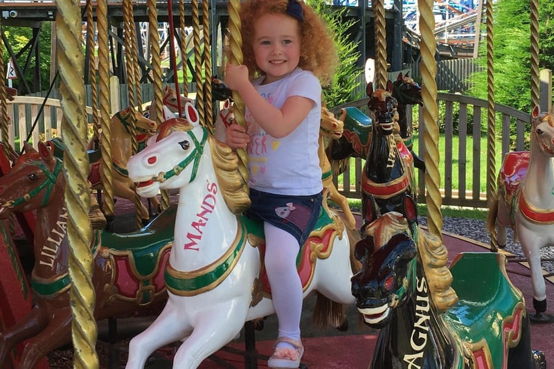 Take a ride on the Thompson Carousel, a perfect ride for any budding young jockey.