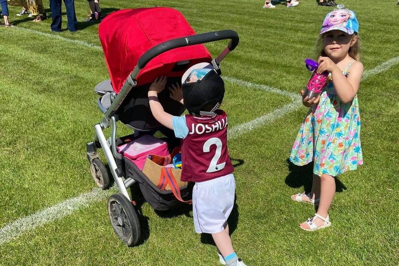 A family fun day and charity football match featuring ex Clarets was a great success in glorious sunshine.
