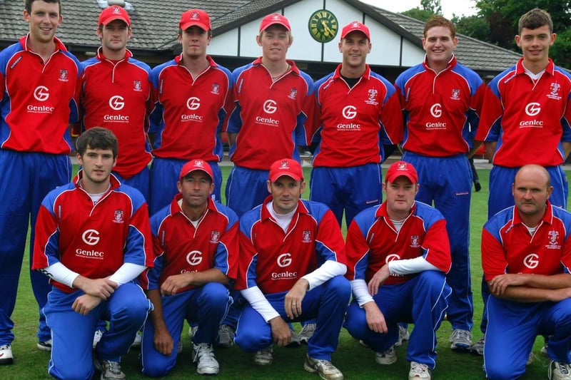 Leigh Centurions v Leigh Cricket Club charity game in aid of Cardiac Risk in the Young. Leigh CC team are pictured