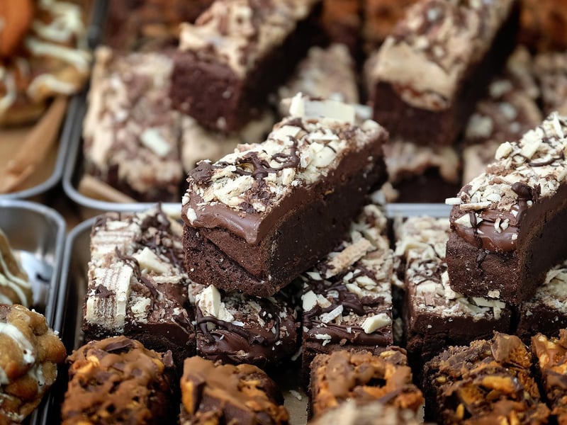 Indulgent chocolate brownies.