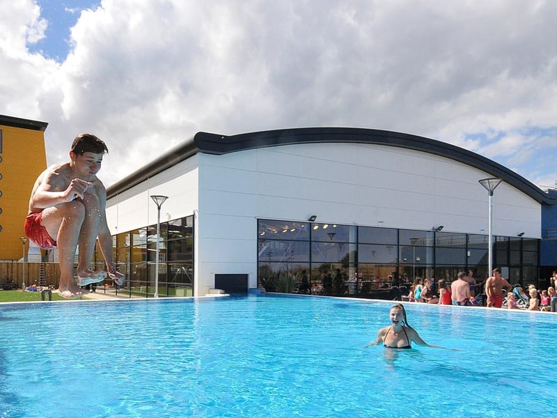 Back open again for the summer, there are two outdoor pools at Alpamare to enjoy in warm weather, a garden pool and the infinity pool looking out to sea. For the adrenaline junkies there are also slides to enjoy.
