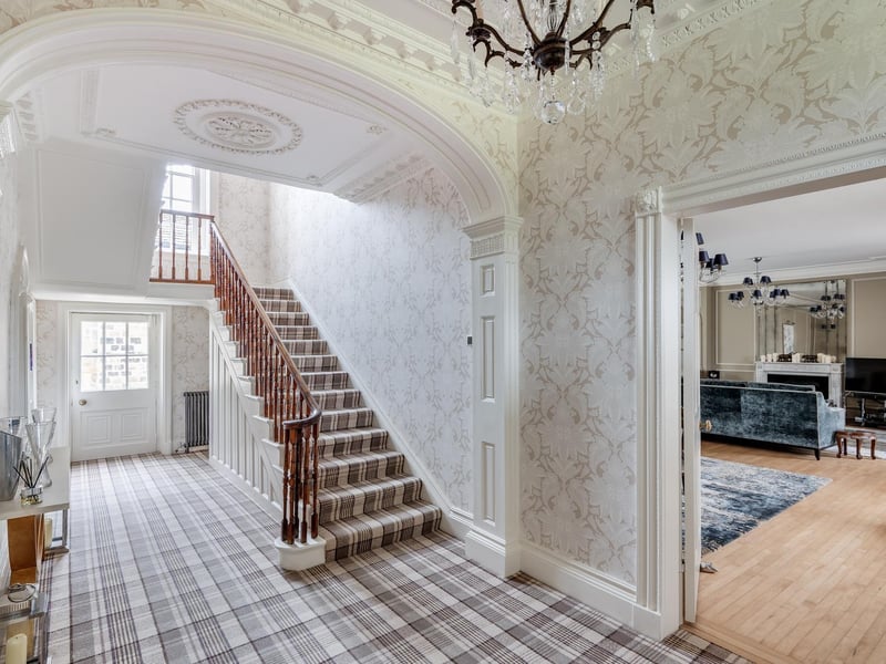 Make your way into the house through the magnificent entrance hall boasting a beautiful beautiful Georgian staircase and ornate plasterwork. From here you can access a useful utility and cloakroom, a downstairs bathroom and the arched wine cellar for your finest bottles.