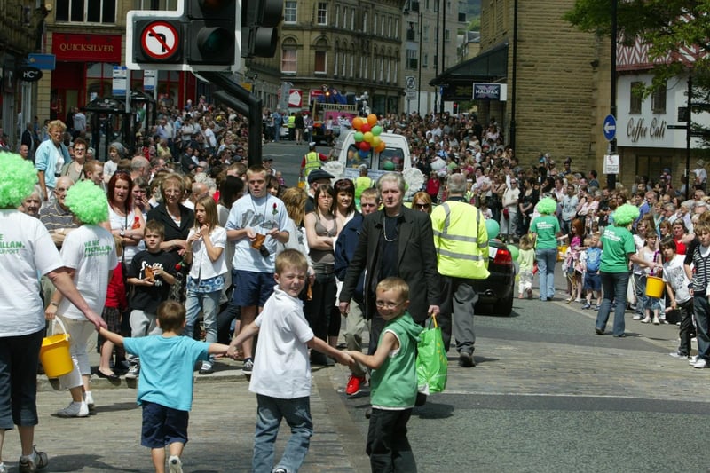 Halifax Gala, procession through town centre up to Manor Heath in 2009.