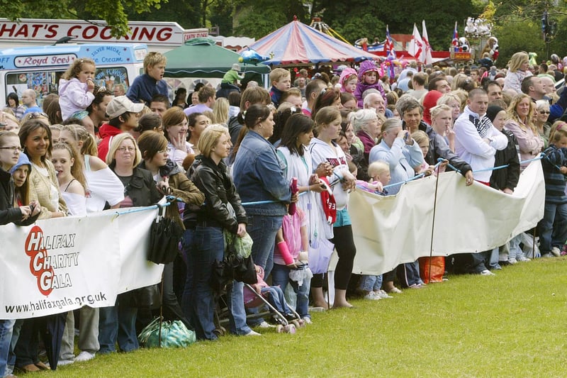 The crowd enjoy the entertainment in the main arena in 2008.