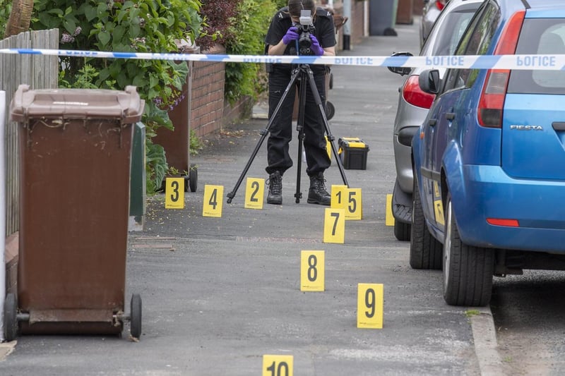 A forensic officer has been photographing the scene (photo: Tony Johnson)
