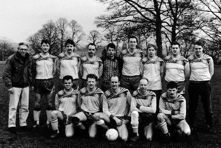Shepherds Arms AFC, Wakefield Promar League, Division 1.

Back, left to right; Manager Ken Sugden, Aiden Bramald, Steve Barlow, Mick Stephens, Barry Wayne, Richard Moss, Mick Scott, Frank Speight, Andy Lockett.

Front; Andy Bland, Ian Ashness, Grendon Wood, (captain), Hayden Newby and Ian Armitage.