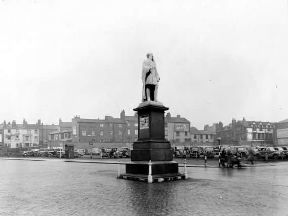 The statue of Henry R. Marsden in the city centre. PIC:  Leeds Libraries, www.leodis.net