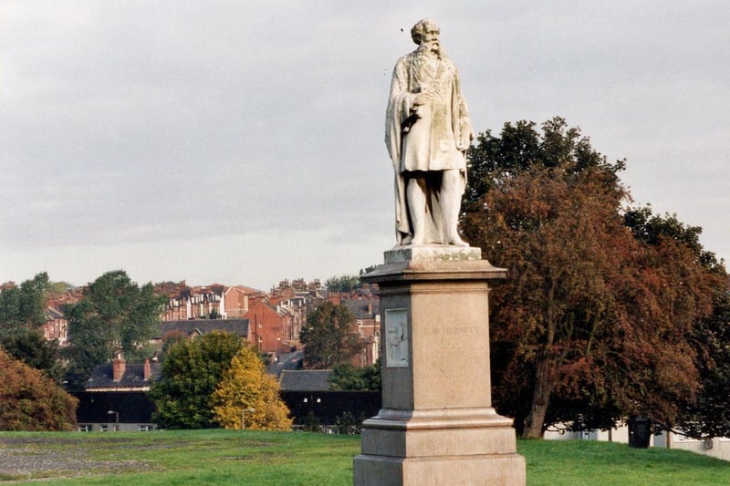 The statue of Henry R. Marsden on Woodhouse Moor pictured in October 1999.