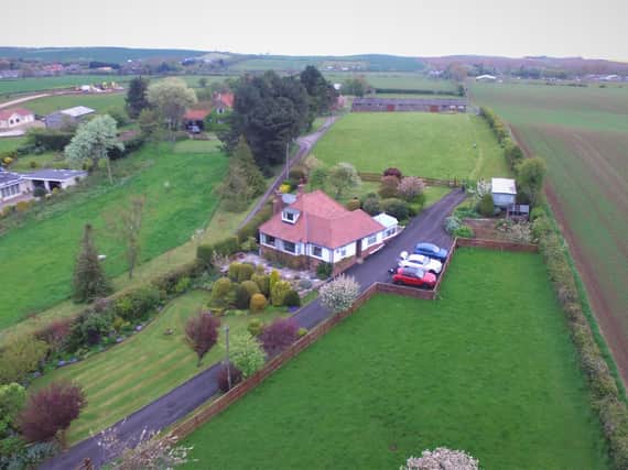 Holmefield, Scalby Road, Scarborough, with gardens and surrounding countryside