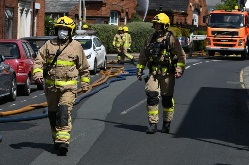 Firefighters were called to the scene in School Lane at around 1.30pm on Tuesday, June 8.