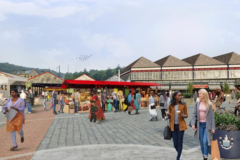 The revamp of Dewsbury Market and the area around it is one of nine projects as part of the £50m transformation of the town centre