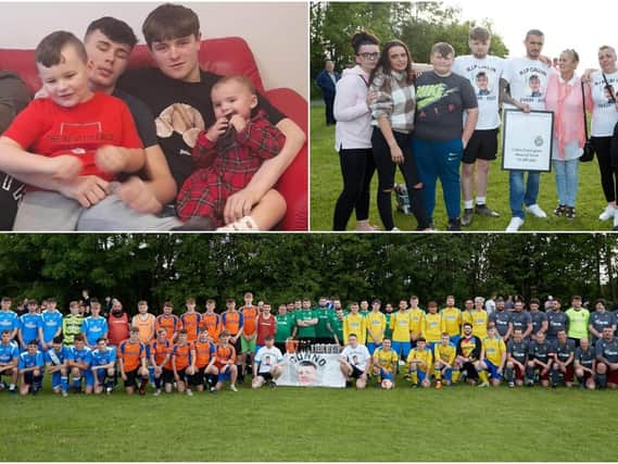 Devastated friends and family turned out for a football tournament this week in memory of teenager Callum Cunningham.