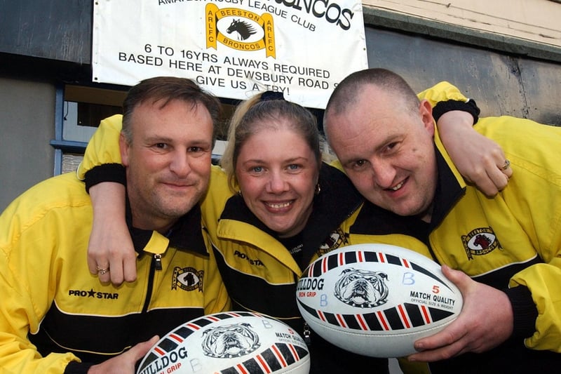 Officials of the newly-formed Beeston Broncos Amateur Rugby League Club who are based at Dewsbury Road Social Club. Pictured are secretary Paul Hilliam, treasurerDiane Hilliam and chairman Terry Rayner.