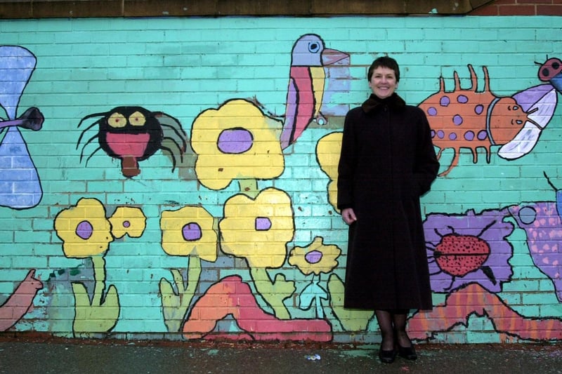 This is Sarah Balfour, head teacher of Hillside Primary pictured in December 2002.