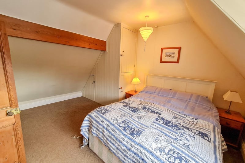One of three double bedrooms within the Robin Hood's Bay property