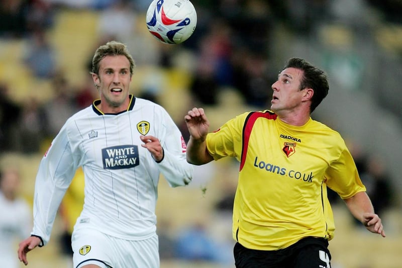 All eyes on the ball for Roib Hulse and Watford's Malky Mackay during the Championship clash at Vicarage Road in October 2005.