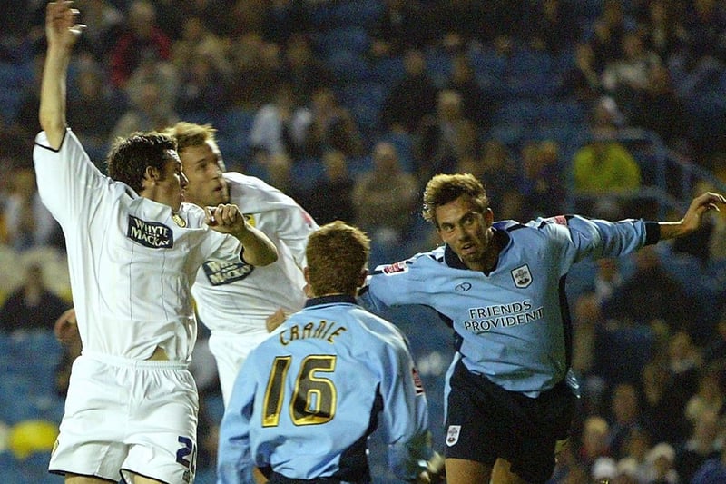 Rob Hulse rises to head home against Southampton at Elland Road in October 2005.