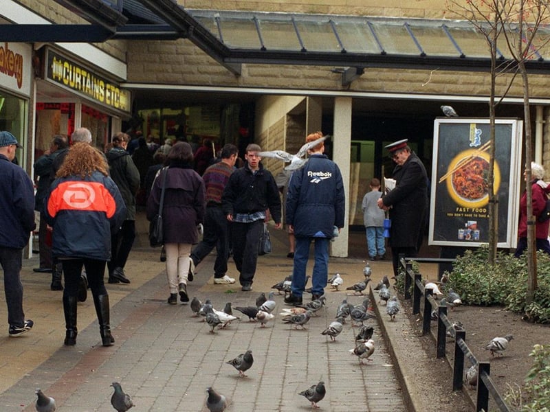 Pigeons were the talk of the town in February 1996. A flock had moved Morley Town Hall to the Windsor Court shopping area.