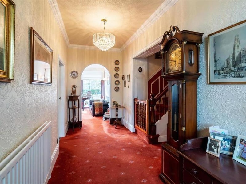 Enter through the impressive entrance hall, with feature ceiling coving and views straight through to the garden. From here you can access the guest W.C as well as the staircase to the first floor.