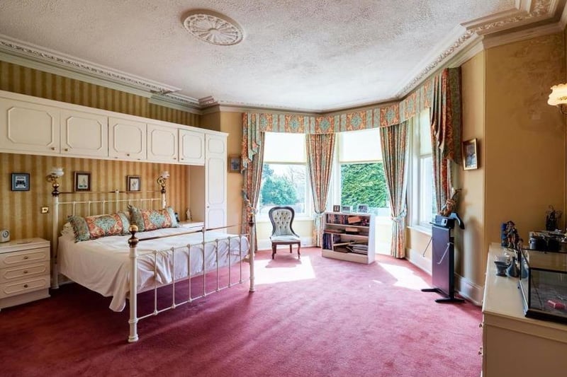 On this floor are two bedrooms and a bathroom.The back bedroom overlooks the impressive grounds through the largebay window, and also has feature ceiling coving and fitted wardrobes.