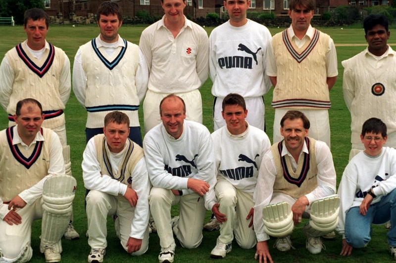 Birstall CC pictured in May 1997. The team played in Division One of the Central Yorkshire League. They were captained by David Fozard.