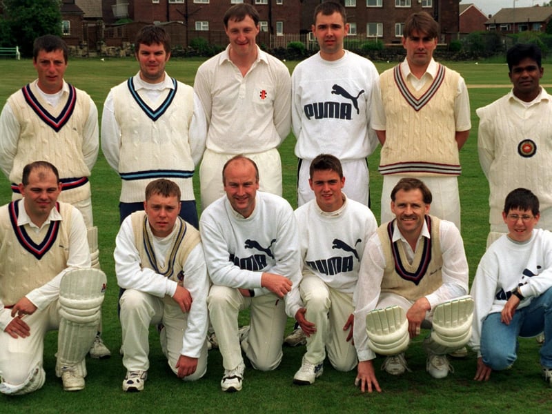 Birstall CC pictured in May 1997. The team played in Division One of the Central Yorkshire League. They were captained by David Fozard.