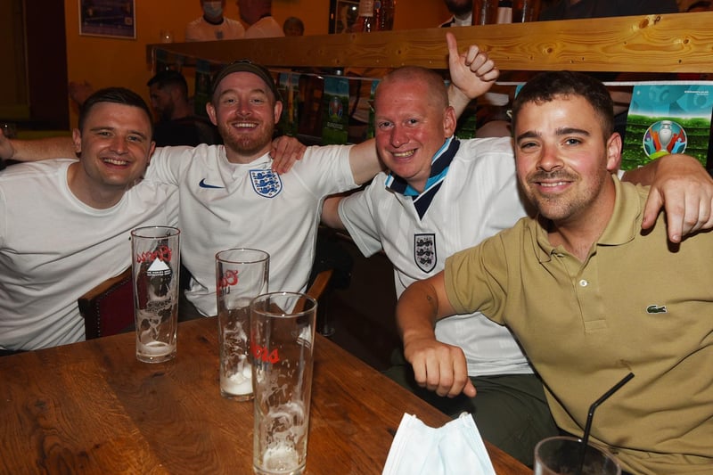 Fans at Morty's Sports Bar, Wigan.