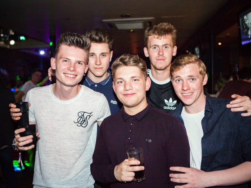 Liam, Thomas, Nicky, Mikey & Ross enjoying their big night out in Blue Lounge.