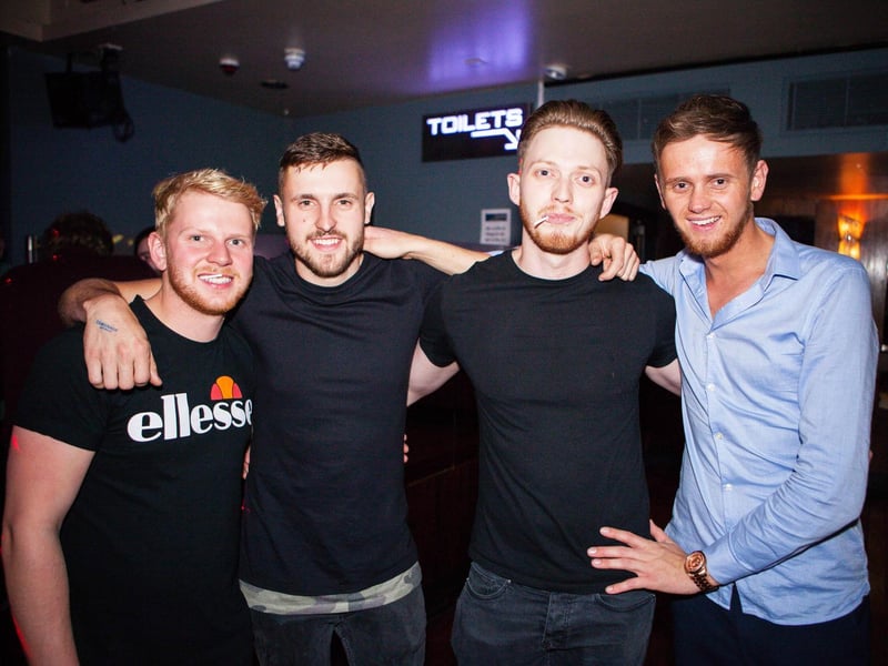 Jack, Jake, Sam & Dan enjoy their lad's night out in Blue Lounge.