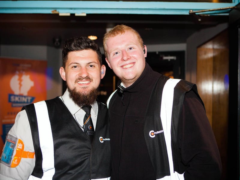 Luke & Tom welcome the punter's into Blue Lounge.