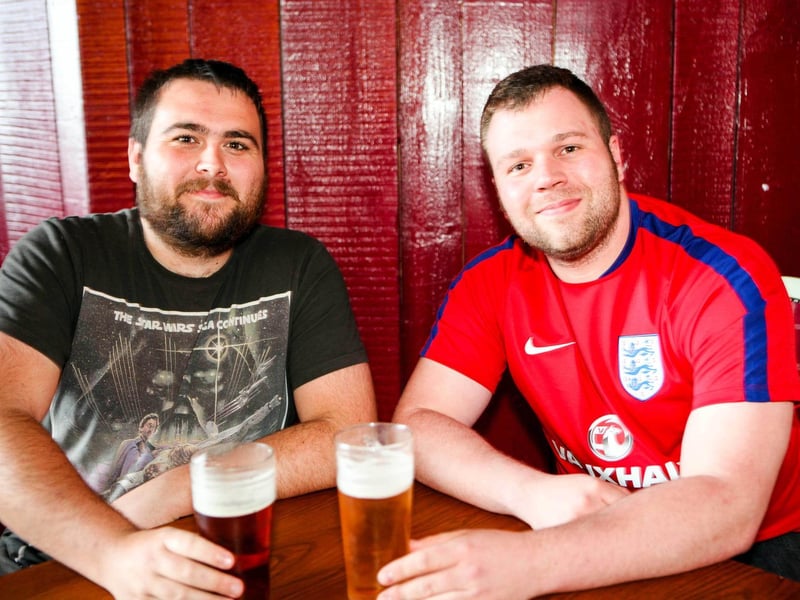 Si & Ben enjoying a pint in Scarborough Flyer.
