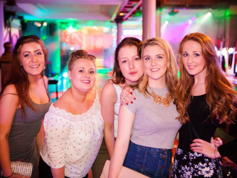 Emily, Courtney, Emma, Abbie & Courtney out celebrating Abbie's 18th birthday in Quids Inn.