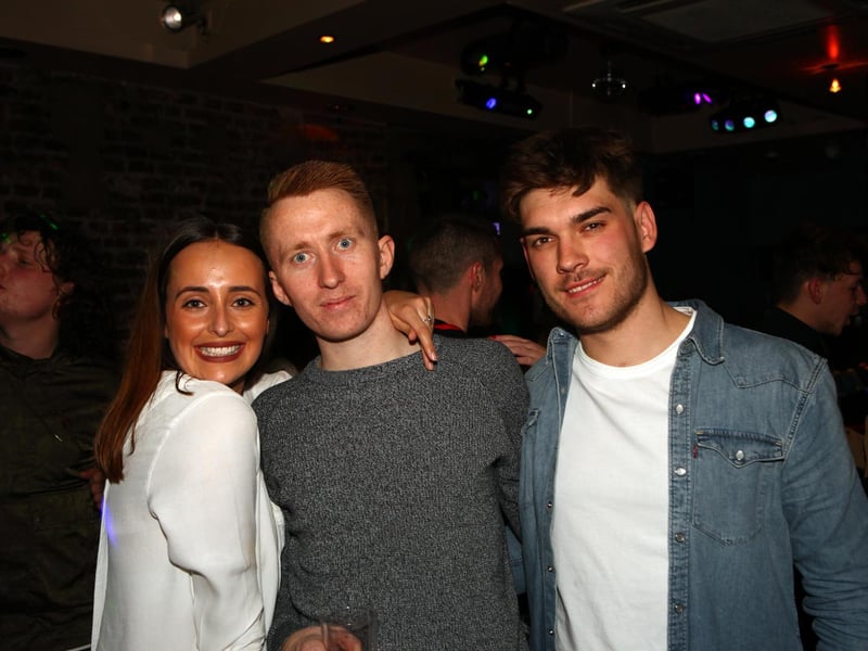Harriet, Joe & Jordan in Blue Lounge.