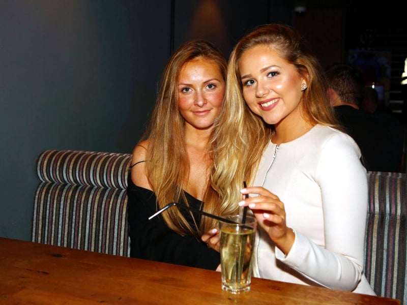 Helena & Samantha in Blue Lounge.