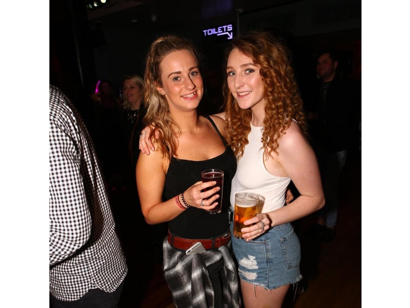 Pariss & Paige in Blue Lounge.
