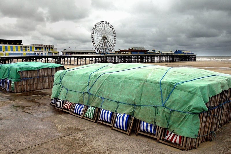 The weather hindered the rental of deckchairs on this particular day