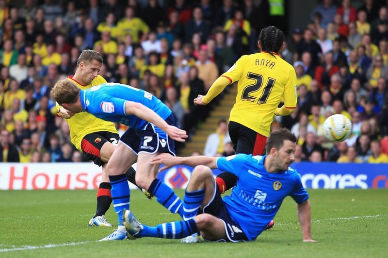 Almen Abdi fires home to equalise for Watford.