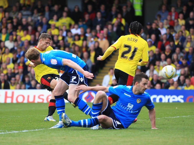 Almen Abdi fires home to equalise for Watford.